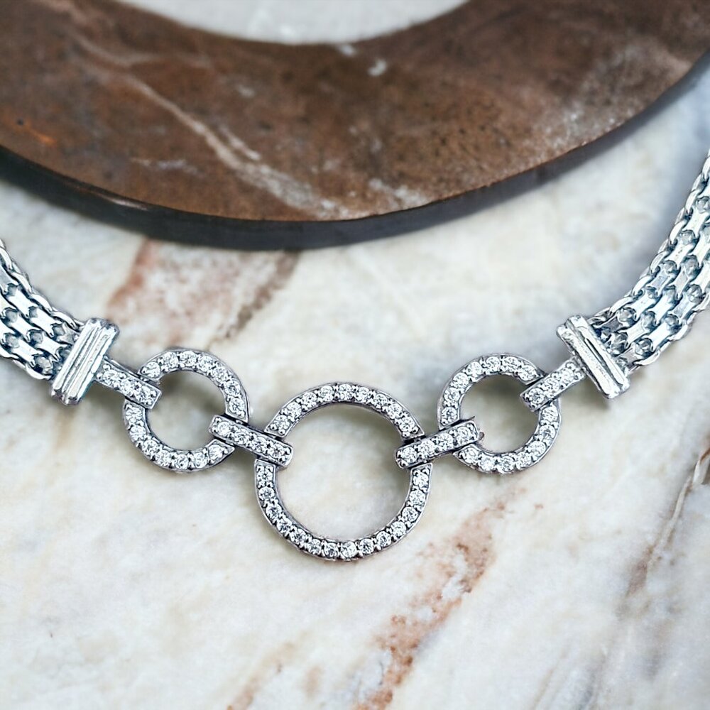 GIANI BERNINI Circle Link Cubic Zirconia Necklace